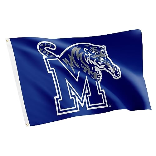 Desert Cactus University of Memphis UM Flag - 3 x 5 Feet Tigers Banner, Indoor/Outdoor Durable Fabric, 100% Polyester Design (Style A)