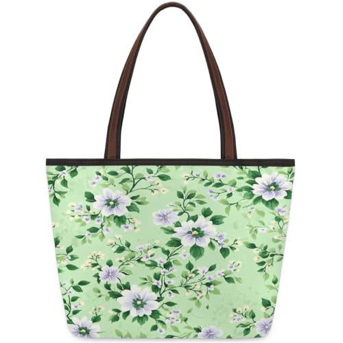 Sac à main floral zippé grand cabas de plage et shopping en polyester 498