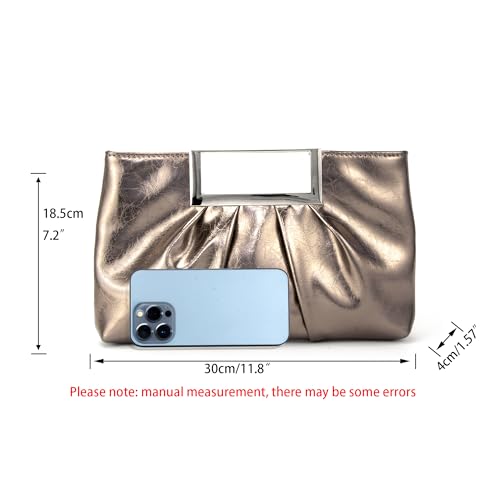 Image of CARIEDO Evening Clutch Bag Bright Color PU Leather Formal Handbag Suitable for Wedding Prom Black Tie Events