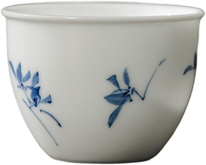 GSOUL Kungfu Tea cup Men's Home Office Tea Cup Hand-painted Phalaenopsis Ceramic Jar Owner's Personal Small Tea Cups