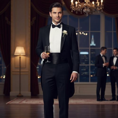 Set Clásico de Corbata de Moño, Fajín y Pañuelo para Hombre miniatura 6