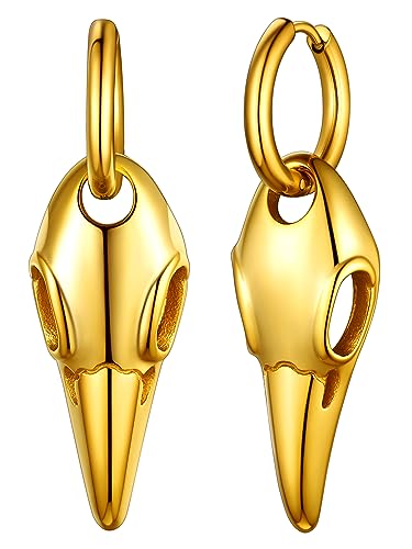 Nordic Viking Hoop Earrings For Male Vintage Punk Studs Ear 18K Gold Plated For Women #TOP6