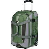 High Sierra AT Expandable Wheeled Duffel Bag with Backpack Straps, Cactus/Shadow/Black, 22-Inch