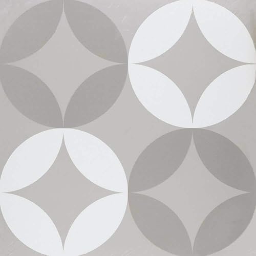 Miniatura 30 de Azulejos de suelo de vinilo autoadhesivos retro de 12 pulgadas, 20 azulejos - 12" x 12", patrón Burch - Despegar y pegar, suelo de bricolaje para