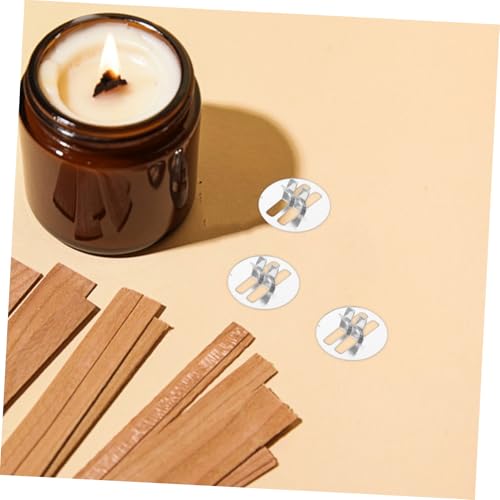 Bases metálicas para mechas de velas 100 pcs miniatura 5