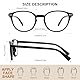 OKH Blaues Licht blockierende Brille für Herren Damen Computer Gaming Brille Anti Blendung Anti Augen Stamm Reduzieren Kopfschmerzen Brillen mit Federscharnieren (Schwarzes Rund)
