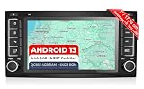 M.I.C. AVT7 Android 13 Autoradio mit navi Qualcomm Snapdragon 665 6G+64G Ersatz für VW T5 multivan Touareg mit RNS 510: SIM DAB Plus Bluetooth 5.0 WiFi 2din 7' IPS Panzerglas Bildschirm USB