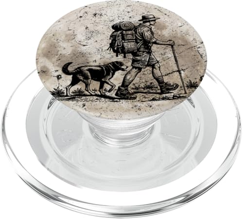 Escursionista e cane migliore amico natura montagna sentiero escursionismo PopSockets PopGrip per MagSafe