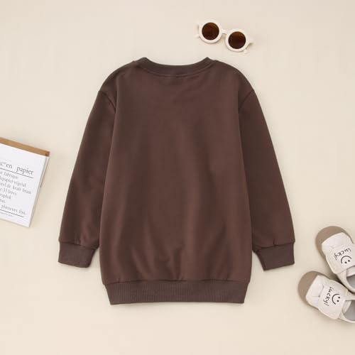 Boys Girls Thanksgiving Outfits Big Kids Turkey Letter Printed Sweatshirt Casual Crewneck Pullover Long Sleeve Top3