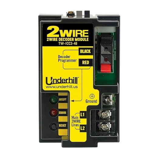 Underhill Sprinkler Irrigation System, ICC2 Decoder Module Converter, 2Wire Controller Adapter, Lawn and Garden Watering Equipment, TW-ICC2-48, Black