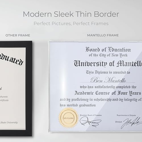 Mantello Essentials Mantello Modern Minimalist 8.5 X 11 Document Frame Diploma Frames thumb #1
