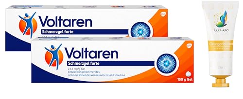 Voltaren Schmerzgel forte 2 x 150 g Sparset inkl. einer hochwertigen Handcreme Marke Faar-Apo