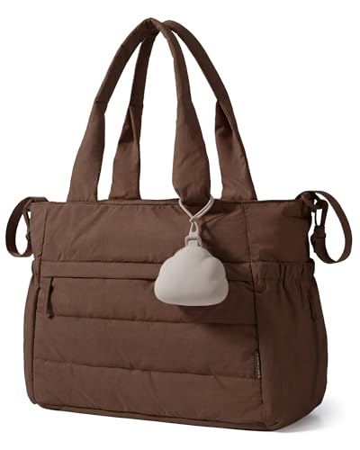 BAGSMART Diaper Bag Tote, Hospital Bag for Labor Delivery, Large Capacity Baby Bags for Mom, Puffy Maternity Travel Tote with Changing Pad & Pacifier...