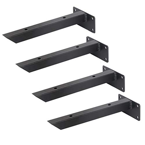 RTYUIO Escuadra Balda, Soporte para Estantes Estilo de la Vendimia Soportes de Estantería Industrial de Servicio Pesado para Cocina, Dormitorio, Sala de Estar 4 Piezas