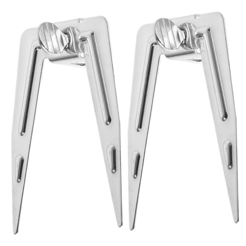 ibasenice 2pcs Rotating Stainless Steel Cooking Forks for Outdoor Bbq and Air Fryer for Roasting Chicken Meat and Fish at Family Gatherings