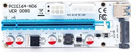 008S PCI-E Express 1x to 16x USB Riser adapter card Cable molex/6pin/Sata USB 3.1 Extension connector riser60cm