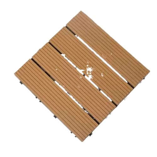Outdoor Deck Tiles 1pc Garden Floor Boards Plastic Wood Outdoor Flooring Waterproof Splicing Floor(Color 1)