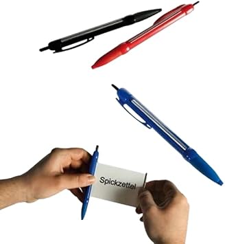 Pen cheat drop banner notepad hidden for cheating Blue