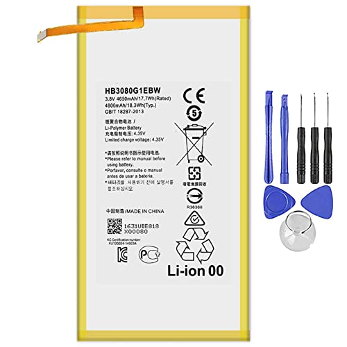 ✅ 4800mAh BATTERIA COMPATIBILE CON HUAWEI MEDIAPAD M1-M2 8.0-M3 LITE 8.0-T1 8.0 HB3080G1EBW 4800MAH CON KIT SMONTAGGIO INCLUSO
