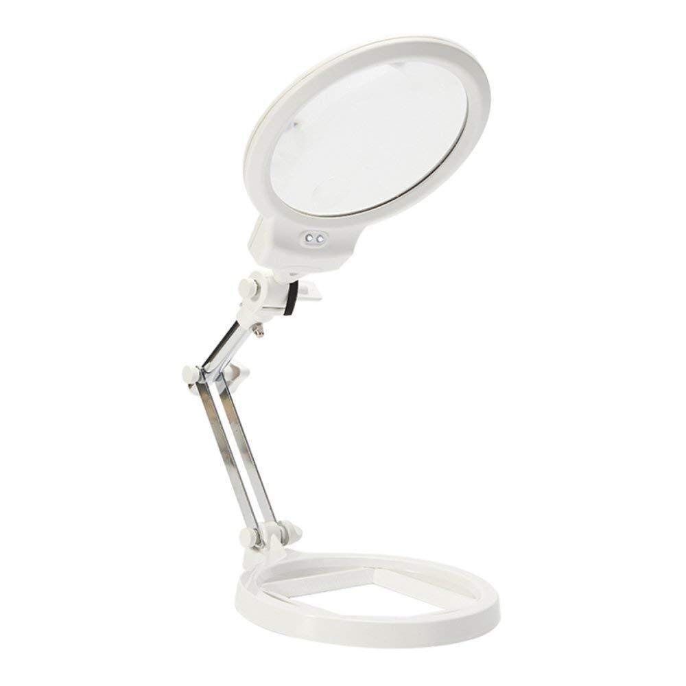 Loupe éclairée 2 LED double lentille pour réparation de circuits imprimés