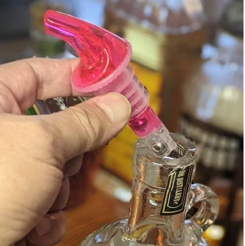 1/4 oz Red (PP-14R) - Measured Liqour Pourer - Precision Pour Liquor Bottle Pour Spout - (10 Pk) 100% USA Made - Pour The Perfect Cocktail with Our No Leak Bottle Spouts, Size .25 oz