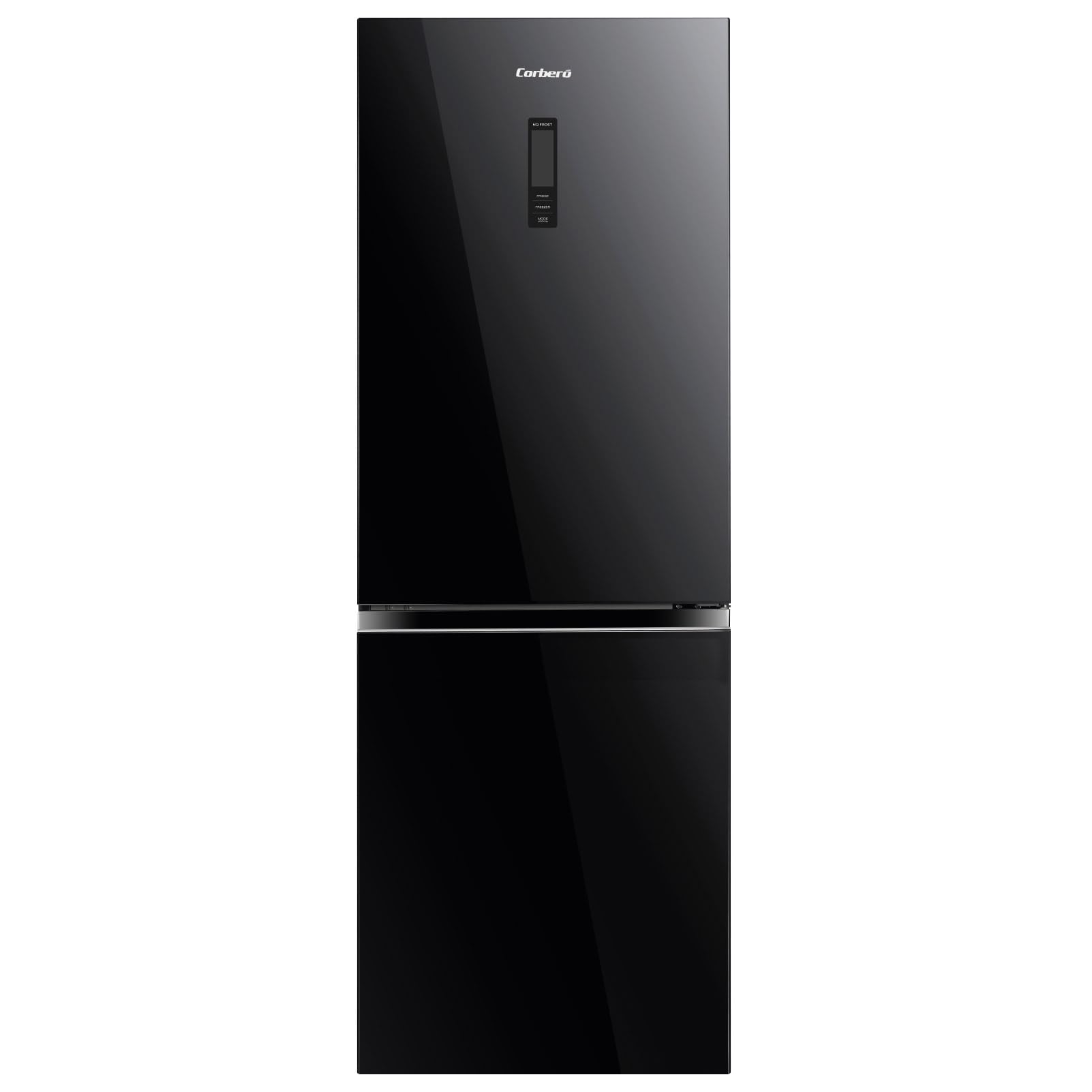 Corberó - Frigorífico Combi | CCHGL186NFN | 400 Litros | 187 cm | No Frost | Funciones Super, ECO y Vacaciones | Fresh Box | Cristal Negro
