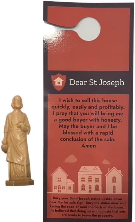 Miniatura 3 de St Joseph Home Selling Kit de colgador de puerta con recordatorio de oración y paquete de estatua de San José fabricado en los Estados Unidos