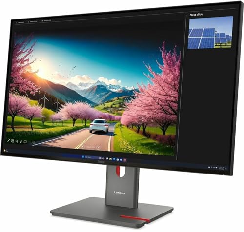 Image of Lenovo ThinkVision P32UD-40 32 inch 4K UHD LED Monitor - 16:9 - Raven Black - 31.5 inch Viewable - in-Plane Switching (IPS) Technology - 3840 x 2160-1.07 Billion Colors - 350 Nit