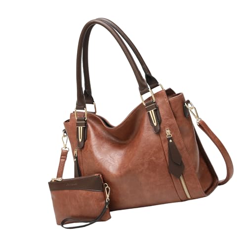 CAZSTYK Elegante juego de bolso y bolso de mano de poliuretano con correa ajustable desmontable, bolso de hombro de moda para el trabajo o viajes bolso de mano de poliuretano