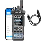Radtel RT-950 PRO Ham Radio GPS/APRS, 10W Walkie Talkie Long Range Handheld Two Way Radio, AM/FM/CB/SW/MW/LW RX, Bluetooth APP Programming, NOAA, Spectrum Analyzer (with Programming Cable)