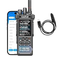 Radtel RT-950 PRO Amateurfunkgerät, GPS/APRS, 10 W Walkie-Talkie, Handfunkgerät mit großer Reichweite, AM/FM/CB/SW/MW/LW RX, Bluetooth-App-Programmierung, NOAA, Spektrumanalysator (mit Prog – Ansicht 1