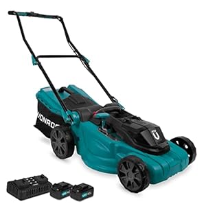 VONROC Accu grasmaaier 40V – 38cm – Centrale hoogteverstelling – Incl. twee 4.0Ah accu’s en dubbele snellader