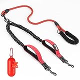 bici doble suspension barata Bolsa de caca gratis --- Proporcionamos una bolsa de caca gratis y un anillo de metal en la cuerda principal para colgarla, lo que hace que limpiar después de sus mascotas sea muy fácil. Nunca más tendrás que preocuparte por olvidar las bolsas con nuestra correa.