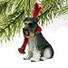 1 X Schnauzer Miniature Dog Ornament - Uncropped - Gray