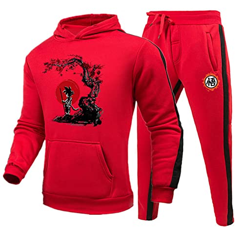 Dragon Ball Chándal Conjunto de Dos Piezas Anime japonés Son Goku Impreso Sudadera con Capucha y...