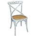 Boléro gg655 Chaises de salle à manger en bois avec dossier, Bleu (Lot de 2)