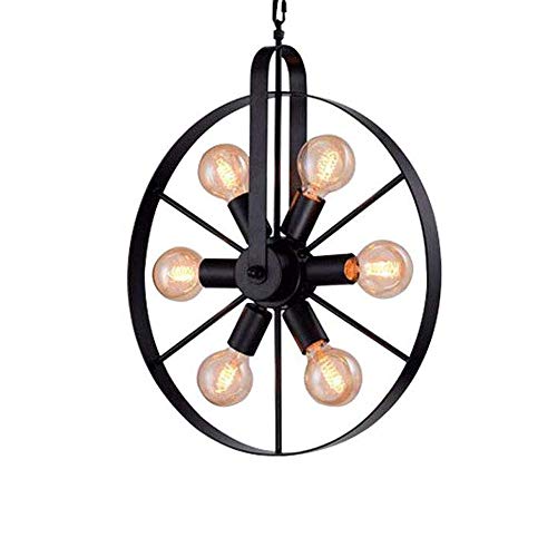Plafonnier rétro Nordic E27 lustre salon cuisine couloir fer noir