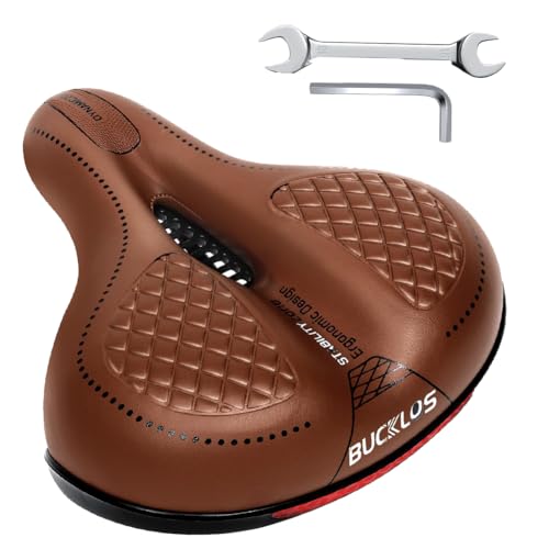 AEYINO Fahrradsattel Gel-Fahrradsattel Breit Komfortabel Atmungsaktiv und Weich Wasserdichter Stoßdämpfender Ergonomischer Memory-Schaum Fahrrad Sattel