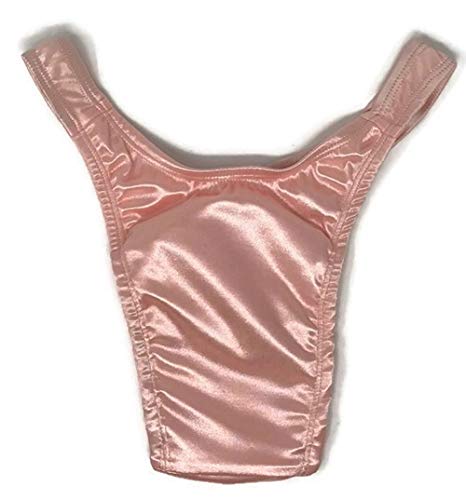 Pink Satin Tucking Gaff Panty for Crossdressing, Transgender. Made in The USA! (Small (32-34))