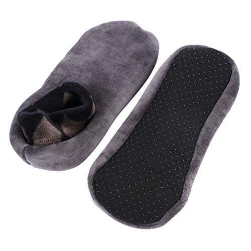 Image of Womens Non Slip Grip Socks Leopard Print Soft Cozy Thick House Indoor Boot Sock Shoes Winter Thermal Fleece Slipper Socks