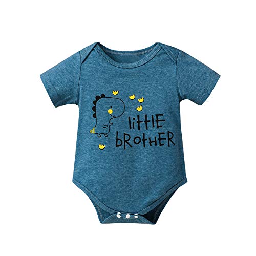 New Baby Boys Girls Cute Letter Long Sleeve Romper Jumpsuit Top Outfits Clothes (6-9 Months, B-Blue) #TOP18