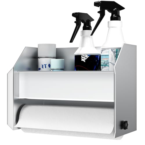 woiron Aluminum Hand Cleaning Station Organizer Bracket (Silver)