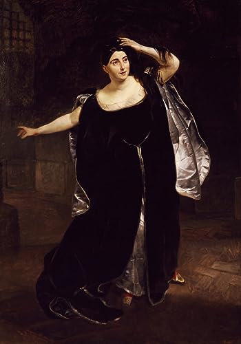 Affiche opéra Giuditta Pasta Bryullov décoration murale grand format pour mélomane