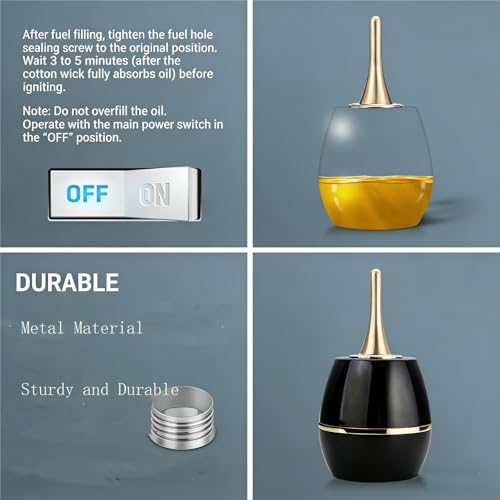Encendedor de queroseno de escritorio metálico durable miniatura 3