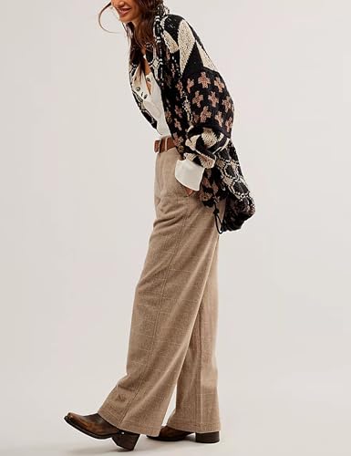 SKIKYAN Women Fall Sweater Cardigans Graphic Button Down Collar Knitwear Long Sleeve Oversized Y2K Print Coats3