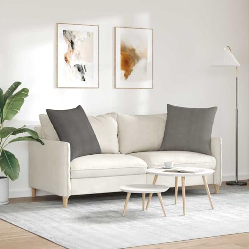 Coussin de canapé velours côtelé gris clair 60x60 cm douceur et cocon - 4