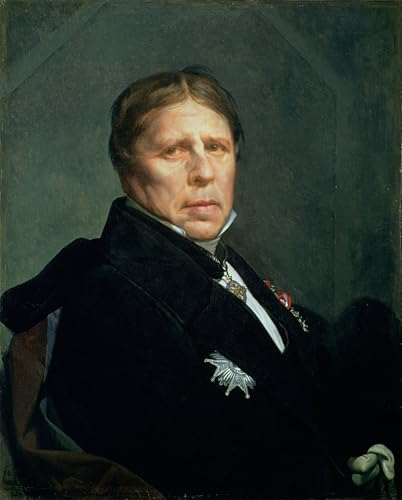 Pintura Lienzo Autoritratto di Jean Auguste Ingres para Decoración de Oficina y Salón