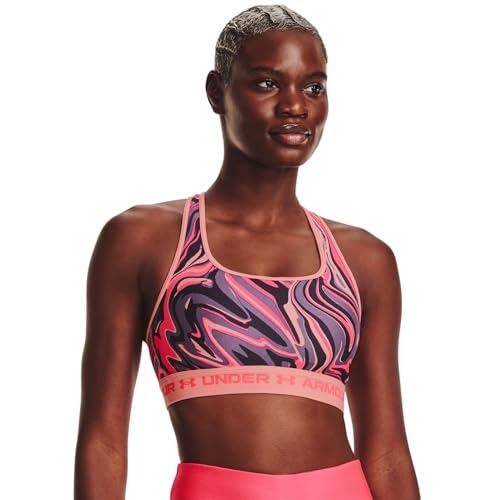 Image of Under Armour Crossback Mid Impact Heather Bra