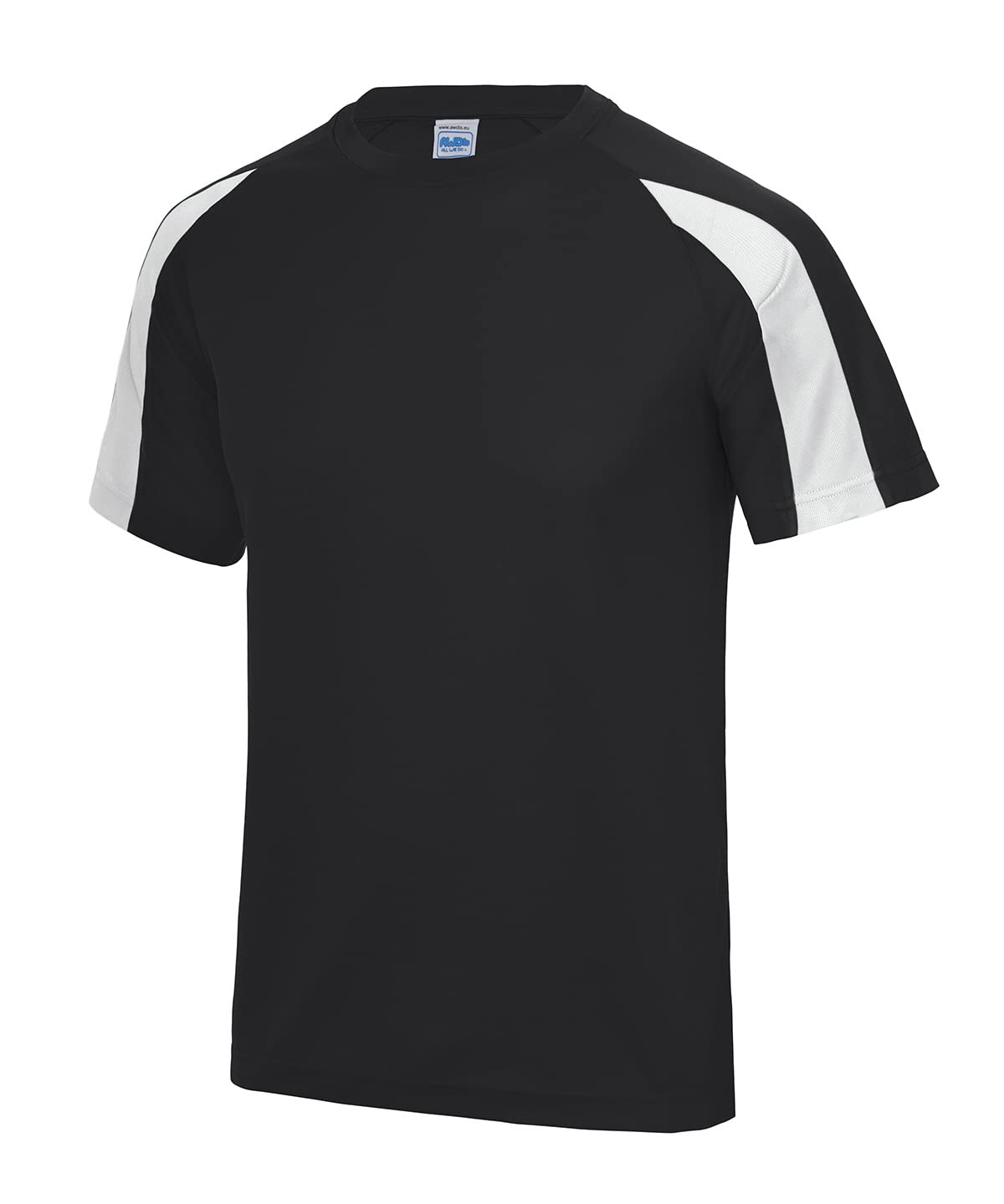 AWDis Contrast Cool T Jet Black/Arctic White