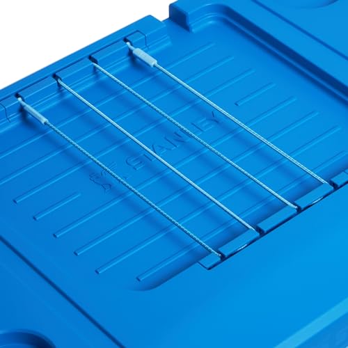 Image of Stanley Adventure Outdoor Cooler 50 qt | Heavy Duty Outdoor Camping Cooler with Easy Carry Side Handles | 6 Days Cooling Ice Chest for 82 Cans | Flat Top Doubles as Seat | BPA-Free | Azure